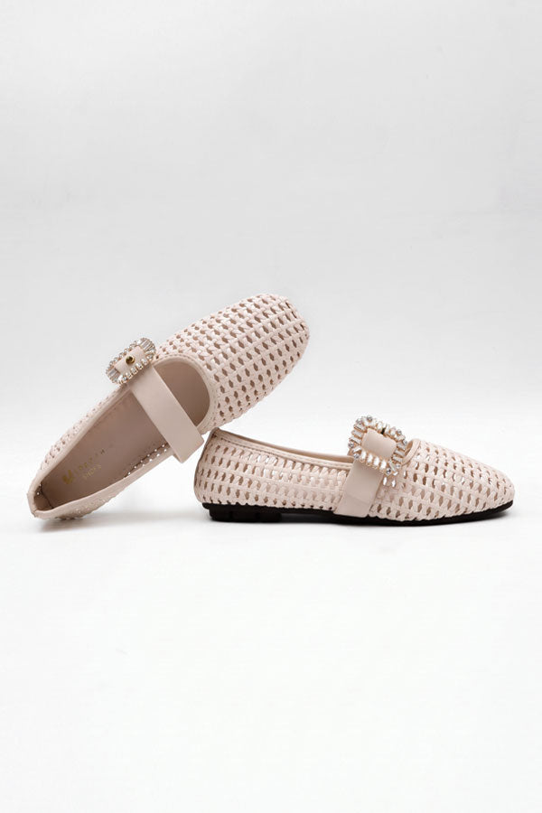 Ivory Gem Woven Loafers  WBA000828
