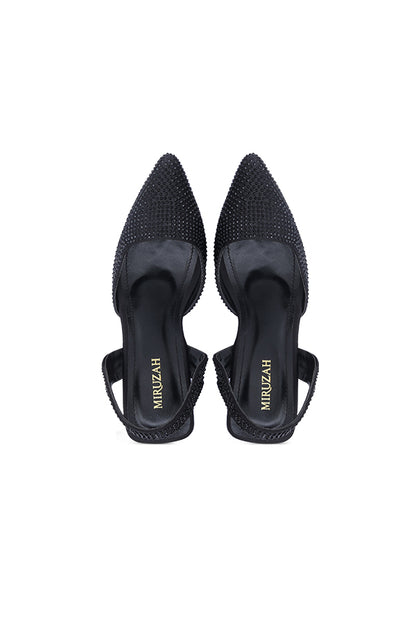 Black Diamond Slingbacks  WSA001001