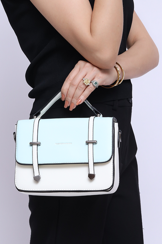 Elegent Casual Handbag in Sky Blue WBB000721