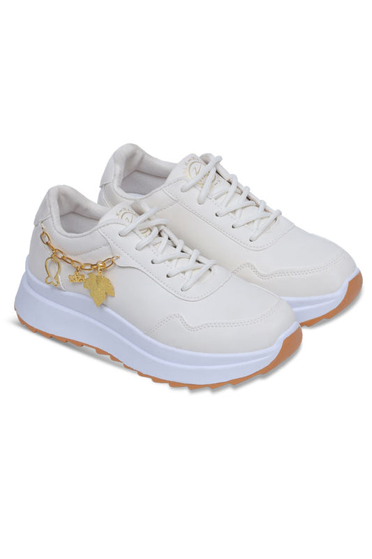Women Lace up (White) WLU000234