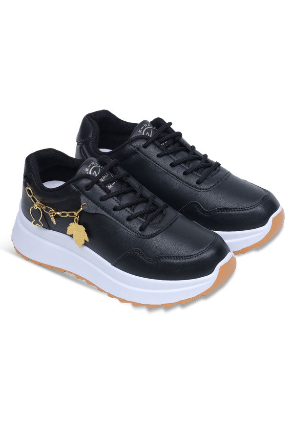 Women Lace up (Black) WLU000201