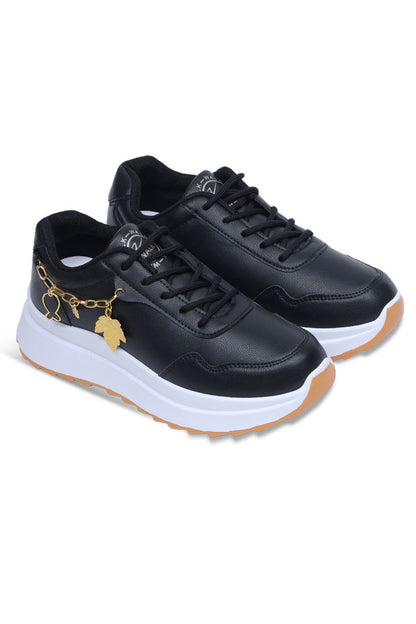 Women Lace up (Black) WLU000201