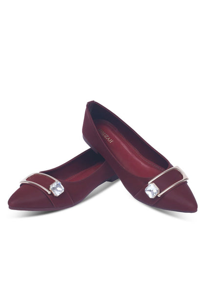 Women Ballerina Maroon WBA000307