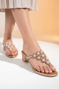 Golden Fancy Chappal (WSL001811)