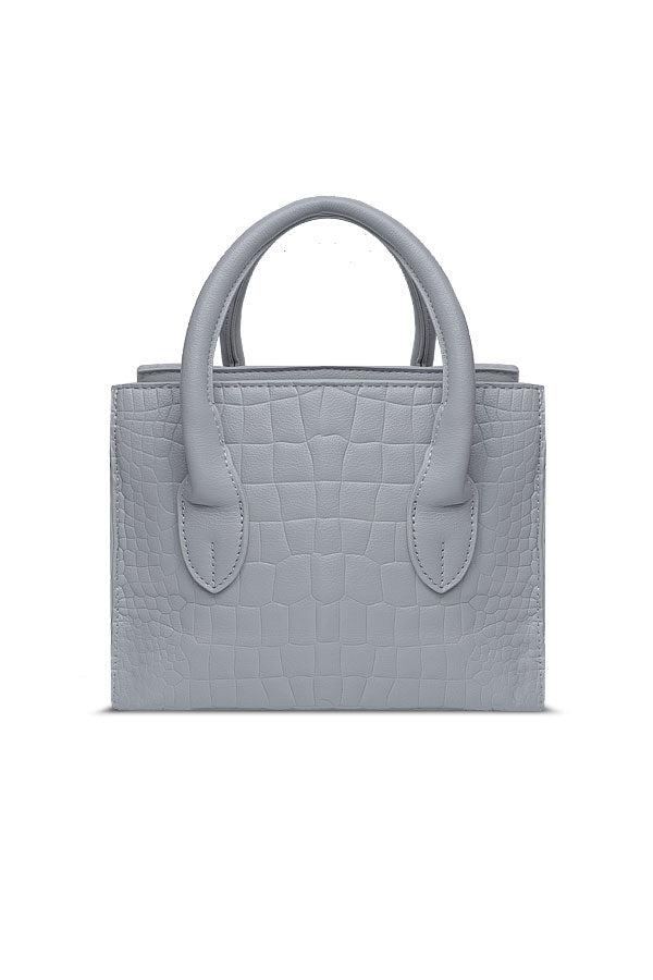 Ladies structure hand bag in Grey WBB000206