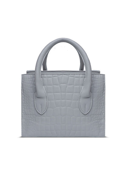 Ladies structure hand bag in Grey WBB000206