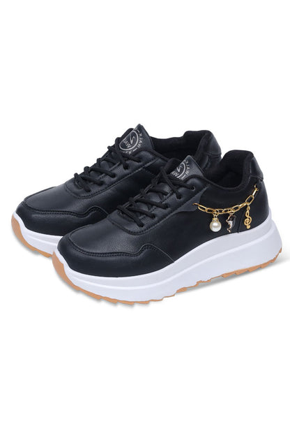 Women Chunky Sole Lace up (Black) WLU000101