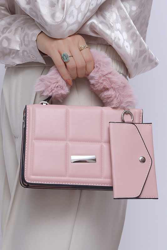 Trendy and Casual hand bag Pink WBB000432