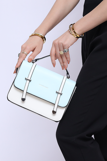 Elegent Casual Handbag in Sky Blue WBB000721