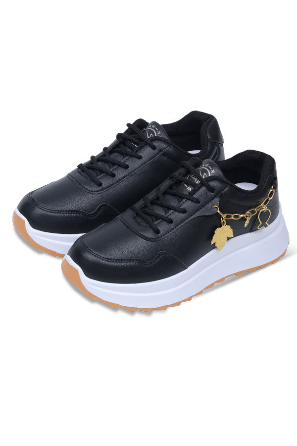 Women Lace up (Black) WLU000201