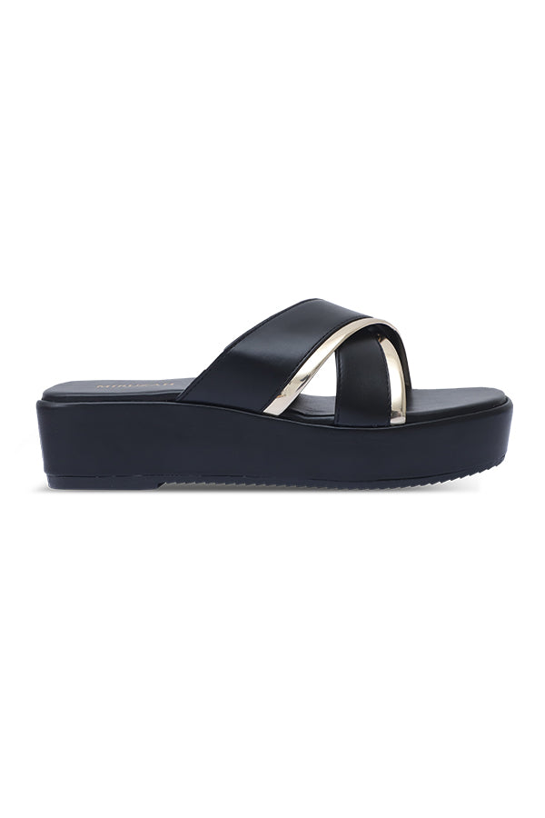 Black Platform Slipper WSL000501