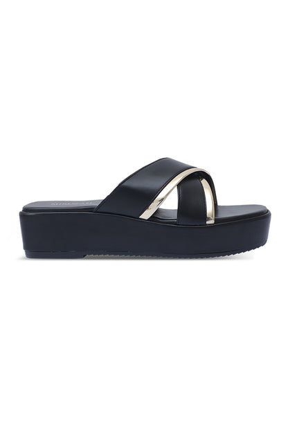 Black Platform Slipper WSL000501