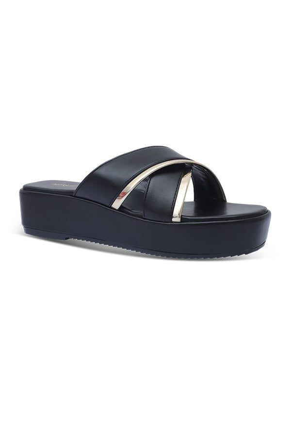 Black Platform Slipper WSL000501