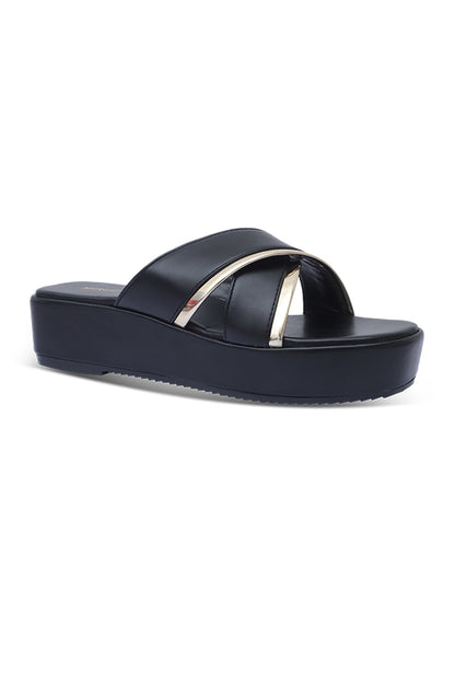 Black Platform Slipper WSL000501