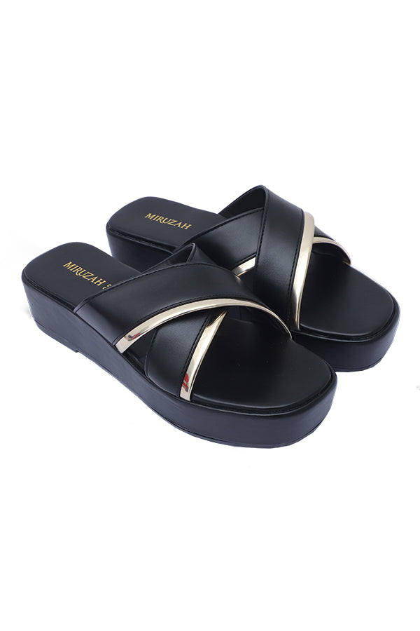 Black Platform Slipper WSL000501