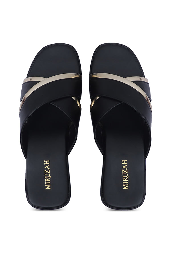 Black Platform Slipper WSL000501