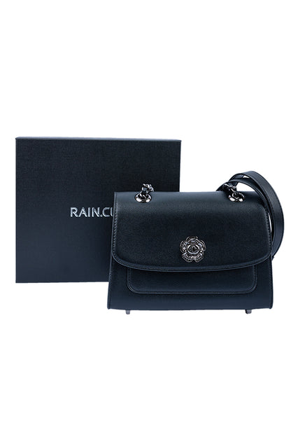 The Elegant Boxy Satchel in Black WBB002101