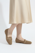 Women Moccasin Beige WMC001105