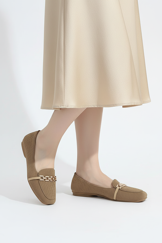 Women Moccasin Beige WMC001105
