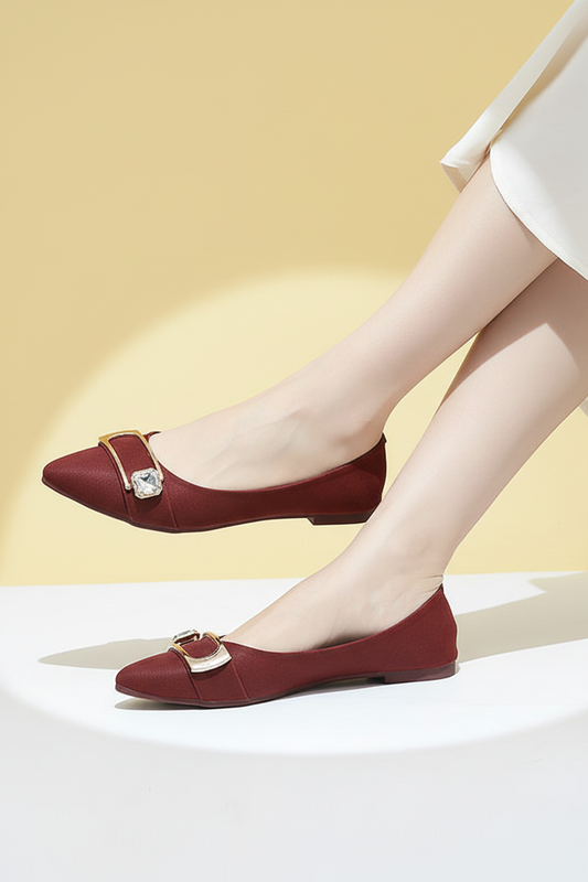 Women Ballerina Maroon WBA000307