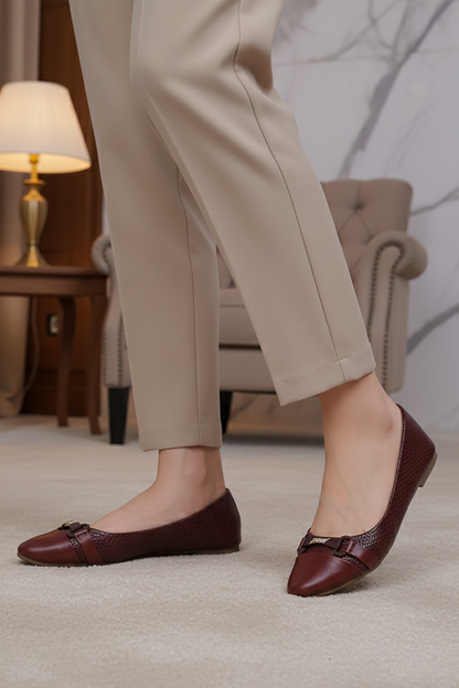 Women Ballerina Maroon WBA000607