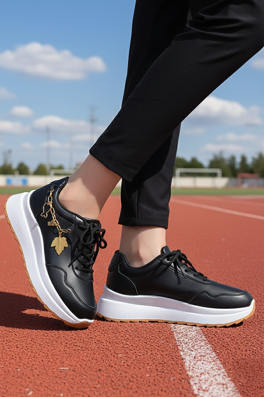 Women Lace up (Black) WLU000201
