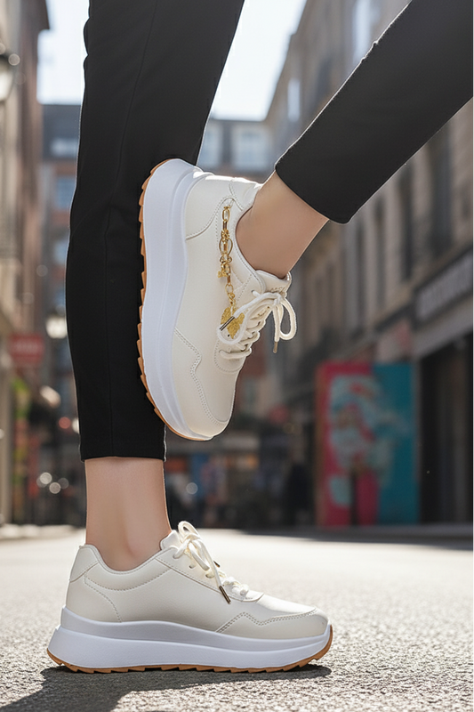 Women Lace up (White) WLU000234