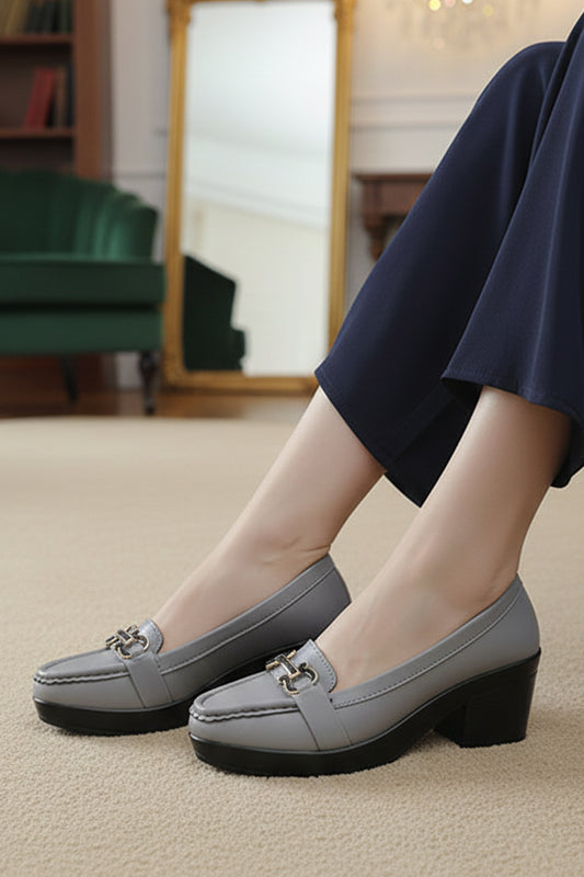 Women Moccasin Grey Side View Ladies Shoes Pakistan