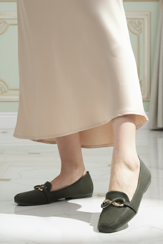 Women Moccasin Green WMC001016