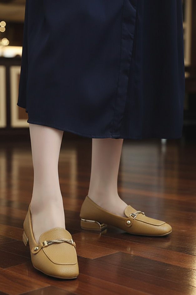 Women Mustard Moccasin Casual Shoes Pakistan – Miruzah