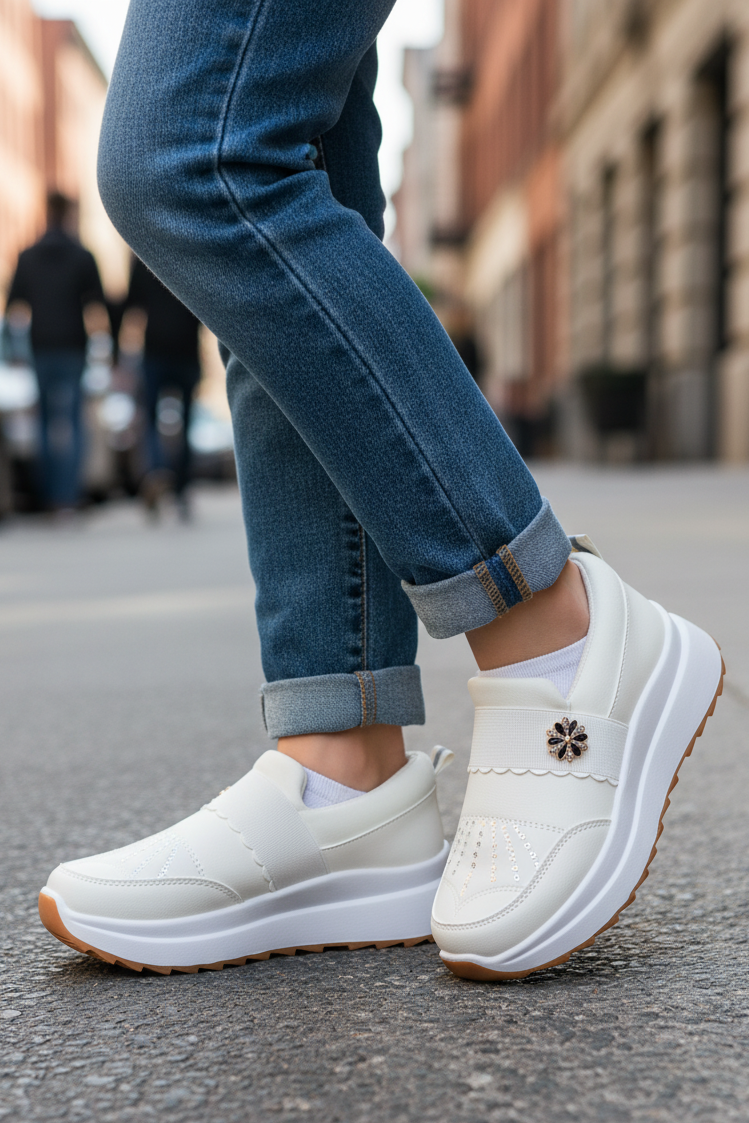 Women Stylish Slip On (Off White) WSO000234