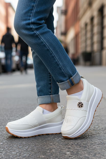 Women Stylish Slip On (Off White) WSO000234